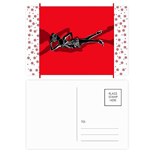 Cartes postales de Noël Red Plump lot de 20 avec élégant motif fleurs pour vos voeux