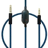 SPTSSWET Replacement Audio Cable Cord for G433 Headset Compatible with Logitech G233 G Pro G Pro X Gaming Headphone with in Line Mic Volume Control No Microphone Function Nylon Braided,Blue 6.5ft