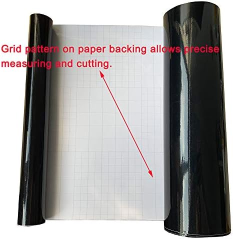 NewL High Gloss Black Vinyl Wrap Self Adhesive Air Release Bubble - Outdoor Rated for Automotive Use (30cm x 152cm)