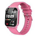 Smart Watch, 1.8" Fitness Tracker Watch with Heart Rate, Sleep Monitor, IP6 Waterproof for Teens Pink Zhongzhuan