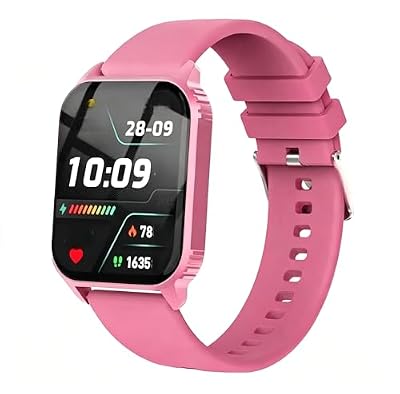 Smart Watch, 1.8" Fitness Tracker Watch with Heart Rate, Sleep Monitor, IP6 Waterproof for Teens Pink Zhongzhuan