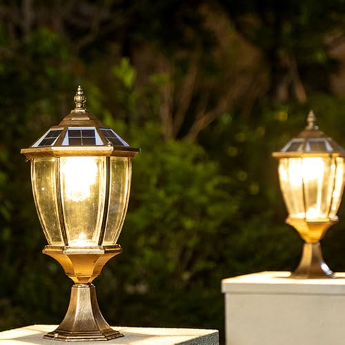 Luminaire solaire de style rétro européen pour illuminer vos soirées de jardin - 3