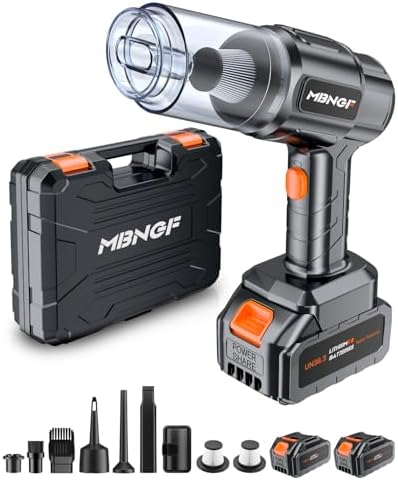 MBNGF Car Vacuum Portable Cordless, 35000PA High Power Suction & Blower, Wireless Handheld Vacuum Cleaner for Car, Home, Office, Pet(Navy Black)