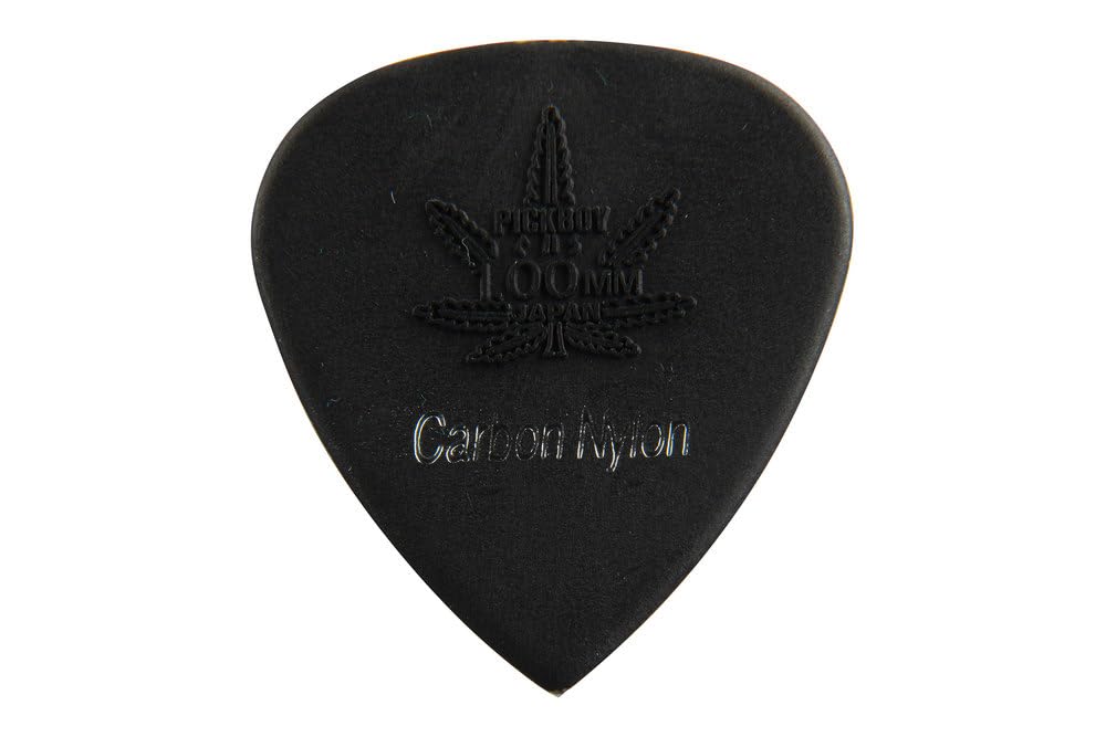 Pick Boy kostka do kostek, nylon, 1,00 mm, gruba, czarna, 12 sztuk