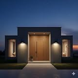 M Ledme - Lampa solarna LED Black Bin 2W, światło zewnętrzne z czujnikiem ruchu i zmierzchu, ochrona IP65, oświetlenie 4000K (neutralne) szybkie ładowanie i autonomia 6-8h