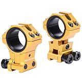 WestHunter Adjustable Height Dovetail Scope Rings 1' 30mm | Gold