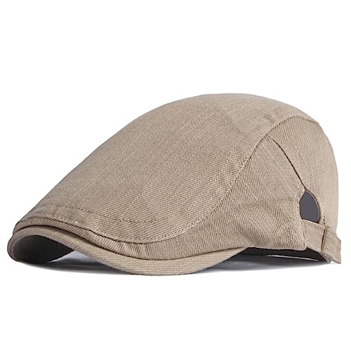 [FREESE] ハンチング 帽子 キャスケット キャップ 春夏 【吸湿速乾・通気性】 UVカット クラシック 無地 ゴルフ 渋い 紳士 おしゃれ 綿100% オールシーズン サイズ調節可能 (カーキ)（Amazon）