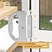 Hakuna Pets White Glass Patio Pet Door for Sliding Doors, Small | Adjustable Height 77.2”– 83.5”, Damage-Free or Permanent Install, Locking Panel Included