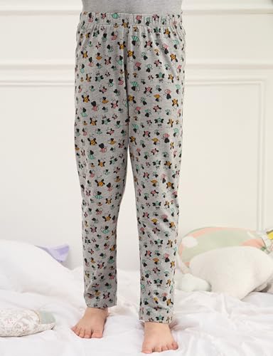 Image of Amazon Brand - Symbol Girls 100% Cotton Night Suit Set |Half Sleeves T-Shirt & Pajama Set | Age 2-14 Years