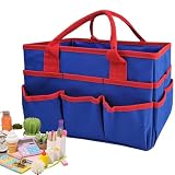 Aufbewahrungstasche mit Griff für Lehrer, Werkzeugtasche für Gartengeräte, große Kapazität, für Lehrer, Organisation, Einkaufstasche, blau, riferimento alla descrizione