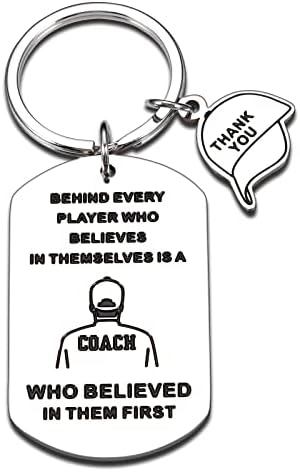 Coach Thank You Appreciation Gifts Football Soccer Volleyball Coach Gifts for Men Women Team Chear Present Sports Match Cheer Keyring for Softball Baseball Hockey Coach Christmas Retirement Gifts