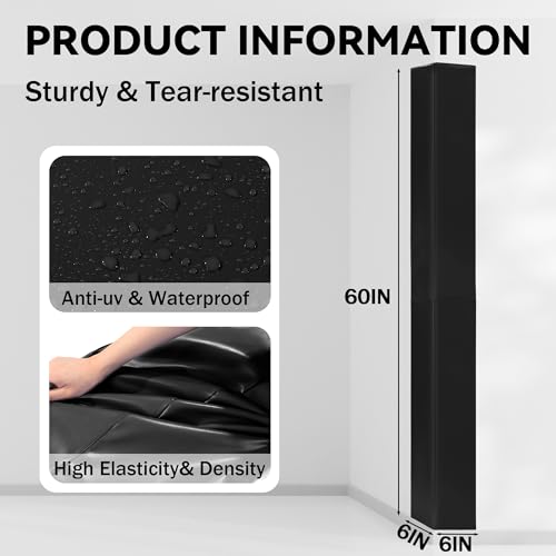 Image of ROYALAY Wall Corner Guard, Heavy Duty Corner Protectors for Safety, Foam Basketball Court, Waterproof 2 Sides Corner Pad for Gyms, Basketball Court, Playrooms, Garages, Black