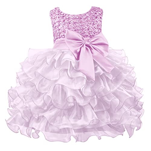 Robe de printemps nouveau-né fille robe de soirée princesse rose 6-12 mois