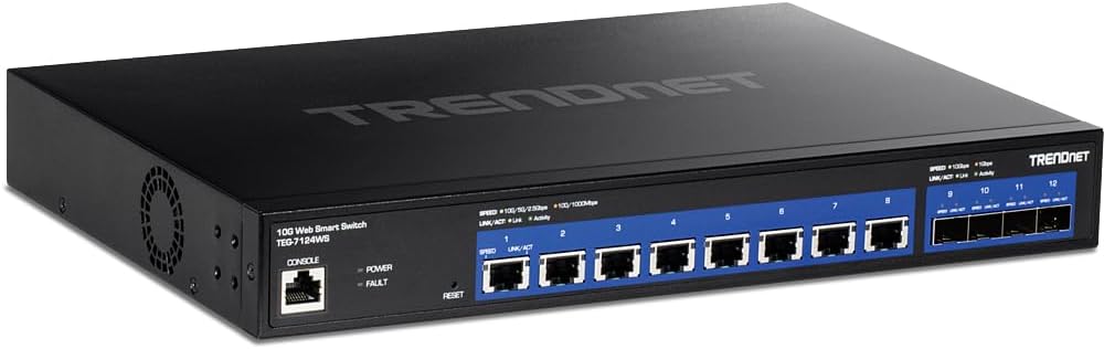 TRENDnet 12-Port 10G Web Smart Switch, TEG-7124WS