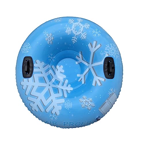POPETPOP 1pc Heavy Duty PVC Inflatable Snow Tube Thickened Snow Sled for Outdoor Fun Cold Resistant Portable Design Strong Handles for Sledding Adventures