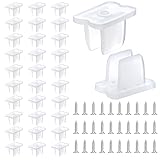 30PCS LED Mounting Clips, Rope Light Clips LED Strip Light Clip with 30 Screws Indoor Lights Mounting Clip for 5mm to 6mm LED Strip Lighting, Translucent