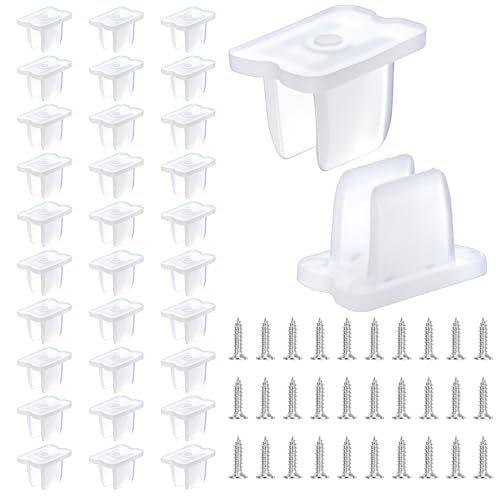 30PCS LED Mounting Clips, Rope Light Clips LED Strip Light Clip with 30 Screws Indoor Lights Mounting Clip for 5mm to 6mm LED Strip Lighting, Translucent