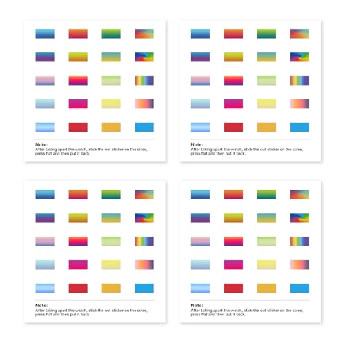 NZELSW 80 Piece Color Gradient Lens Filter Set for Casio F91W Watch, 20 Varieties High-Clarity Screen Protectors, Easy to Install, For F91W Casio Watch Customization Screen Modification Decal