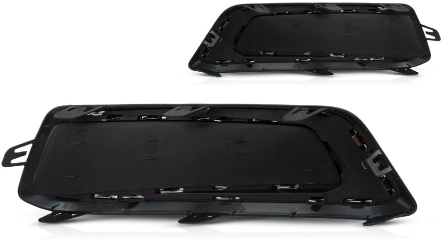 KarParts360 For Chevy Impala 2014-2020 Fog Light Cover Driver and Passenger Side | Pair | Front | Plastic | Black | Replacement For GM1038145, GM1039145 | 22738853, 22738852