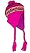 JFH Group Neon Peruvian Snowflake Winter Ear Flap Hat (One Size)-Pink