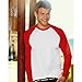 Fruit of the Loom Mens Long Sleeve Baseball T-Shirt (XL) (White/Black)