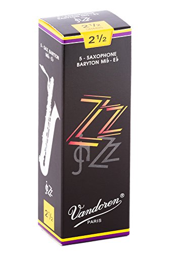 Vandoren SR4425 Bari Sax ZZ Reeds Strength 2.5; Box of 5