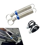 Car Trunk Lid Metal Spring, 2PCS Car Lift Spring for Trunk, Automatic Lifting Spring Device, Connected to Replacement Parts, Fits for Most Models (Silver)