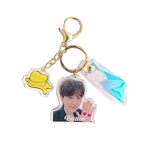 KPOP Bangtan Boys Butter Keychain Keyring BTS KPOP Merchandise Set Gift for Army Girls (SUGA)