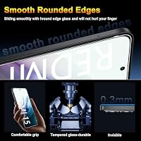 QULLOO Schutzfolie für Xiaomi Redmi 15 4G / 5G für Panzerglas, 2 Stück Displayschutzfolie mit 2 Stück Kameraschutz, 9H Härte Gehärtetes Glas HD Klar Schutzglas Anti-Kratzen Folie – Ansicht 4