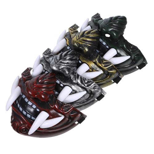 Masque de fête réutilisable : lot 4 masques Halloween cosplay accessoire théâtre
