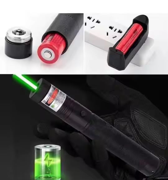 Image of Pravyon Laser Light - 5000MW Green Light Flashlight, Laser Pointer Light (532 nm, Green,650 nm,Laser Beam)
