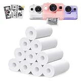 Rolki papieru termicznego, Rolki papieru termoczułego do aparatów natychmiastowych dla dzieci 57 x 25 mm, białe opakowanie po 10 lub 20 rolek(20 Rolls)