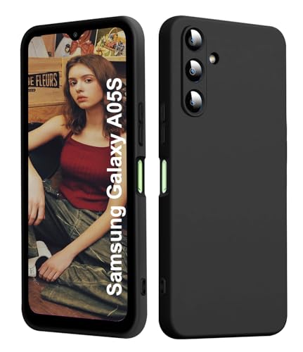 ISOI - Funda para Samsung Galaxy A05s, Carcasa Silicona líquida Suave, Protección de Cuerpo Completo Ultra Delgada a Prueba de Golpes - Negro