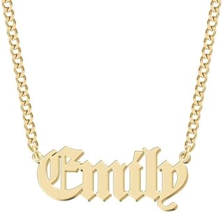 Personalized Name Necklace in Sterling Silver/Stainless Steel