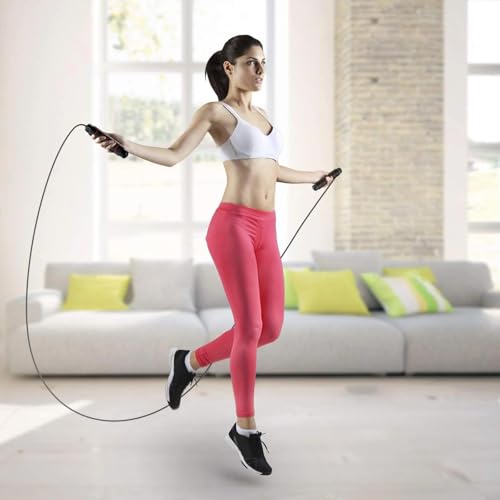 2,8 m de Long Corde a Sauter Sport, Adulte Cordes à Sauter Réglables, Doux et Antidérapant Jump Rope en Fil D'acier, pour L'entraînement et La Remise en Forme – Image 3
