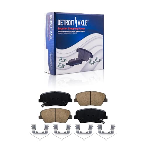 Image of Detroit Axle - Brake Pads for 2016-2020 Kia Sorento 2017 2018 2019 Front & | Rear Ceramic Brakes Pads w /Hardware Replacement