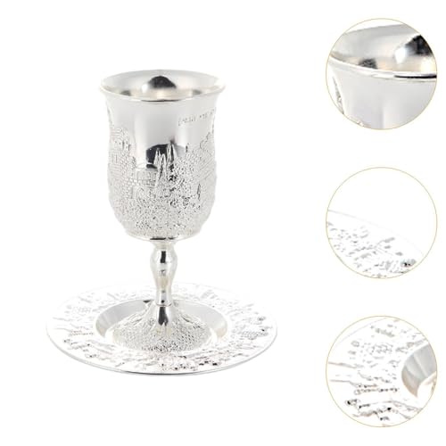 Coupe Kiddouch argent style Jérusalem le cadeau idéal pour anniversaires