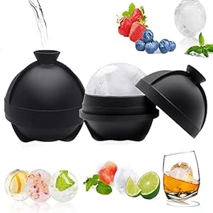 Deer Platz 2 STKS Ice Ball Mold Set, Creatieve Siliconen Whiskey Ice Cube Ball, Mit Trichter, voor diepvriezer, whisky…