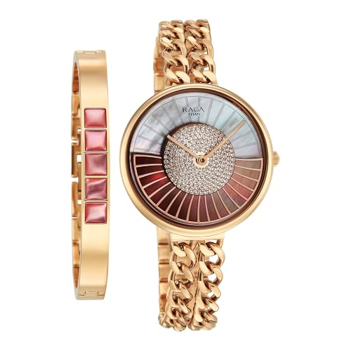 Image of Titan Raga Glimmers Quartz White Round Dial Women's Watch | Water Resistant Watch | Watches for Women Analog - 95342WM01F