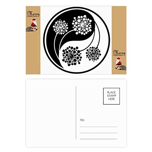 Cartes postales bouddhistes fleur de yin-yang pour envoyer un message de réconfort et paix
