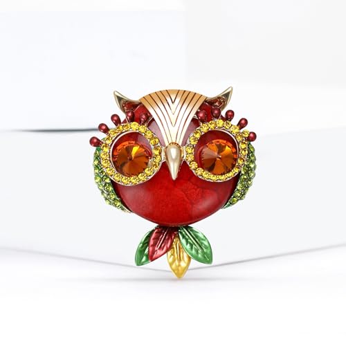 Image of Enamel Bird Brooch for Women Rhinestones Owl /Hummingbird /Eagle /Toucan Lapel Pin Cute Bird Brooches Jewelry Gifts for Mom Wife