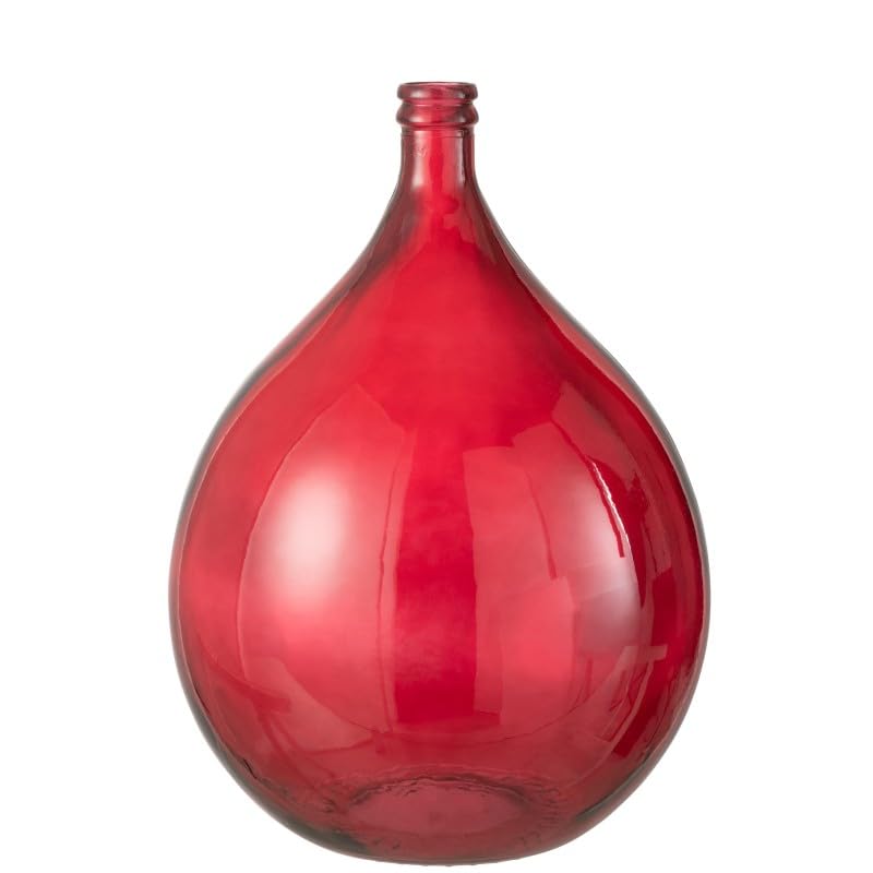 J-Line by Jolipa Lady Jeanne Vase in Red Glass 38x38x56cm
