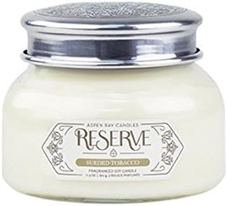 SUEDED TOBACCO Aspen Bay Reserve Collection 19 oz Signature Scented Jar Candle