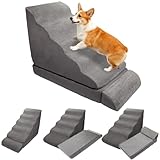 Soft Dog Stairs & Steps for High Beds 28 Inches High Tall, LitaiL Pet Stairs/Steps for High Beds for Small Large Dogs, Non-Slip Dog Ramps for Bed, for Older Cats