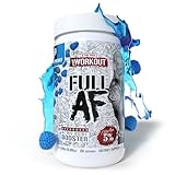 5% Nutrition FullAF Pre-Workout | Stim-Free with Massive Pumps | L-Citrulline, L-Taurine, Nitrosigine, GlycerSize | 13.05 oz (Blue Raspberry)