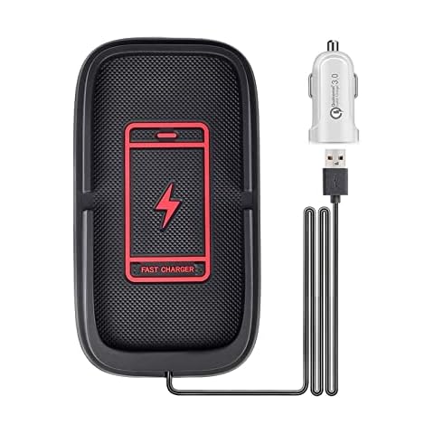 Wireless Car Charger, JE Wireless Charging Pad for Car Wireless Charger Non Slip Phone Holder for Magsafe Charger for iPhone 16/15/14/13/12 Pro Max, Airpods, for Samsung (55in Cable) Cover