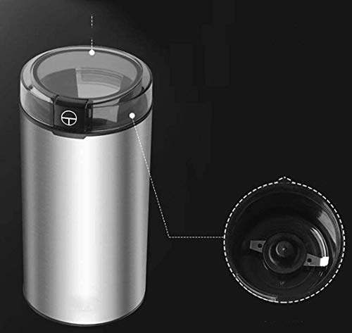 ZOUSHUAIDEDIAN Elektrische Kaffeemühle, Kaffeebohnenschleifmaschine mit Edelstahlklinge, geräuschloser Betrieb, for… – Bild 4