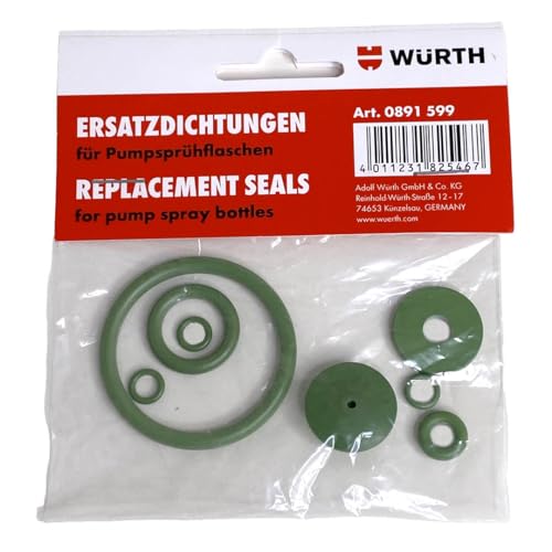 Preisvergleich Produktbild Würth Pumpsprühflaschen Dichtungssatz aus Viton Ersatzdichtung Dichtung Ersatzteil 0891599 - nicht für acetonhaltige Flüssigkeiten geeignet