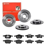 Bremsscheibenart: Voll Bremsen Set Bremsscheiben Bremsbeläge Brembo vorne hinten für für Ford Focus 100 Focus 2