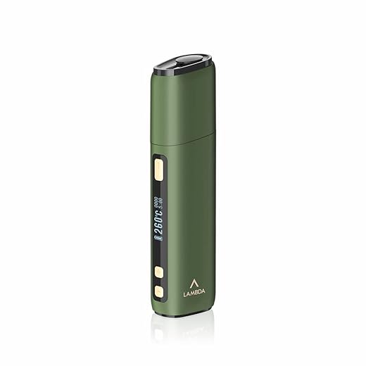 LAMBDA CC Heat Not Burn Heets Appareil de chauffage pour tabac, kit de démarrage avec lame remplaçable (vert)